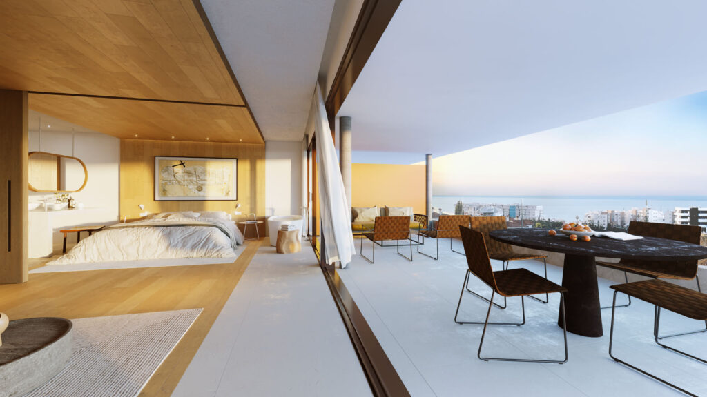 Ático de south residence con vistas al mar